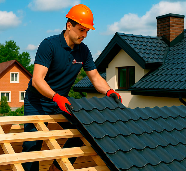 Кровля из металлочерепицы под ключ в Долгопрудном