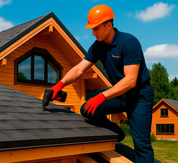 Монтаж кровли из мягкой черепицы в Долгопрудном