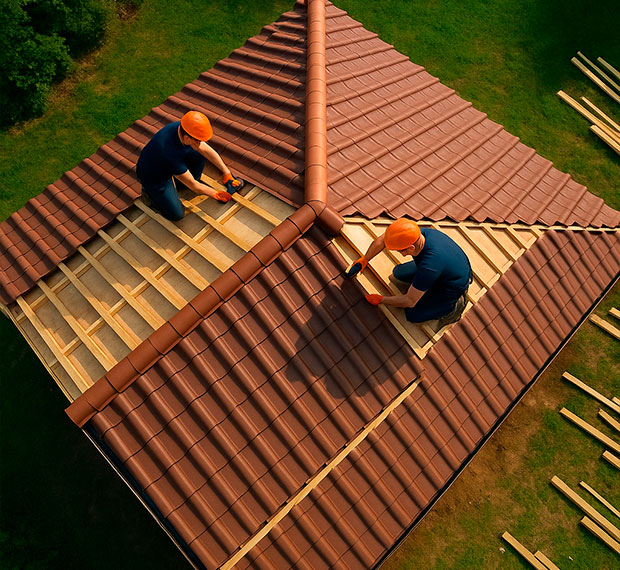 Монтаж 2-скатной крыши в Долгопрудном