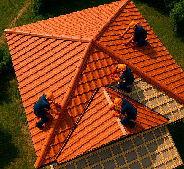 Монтаж 3-скатной крыши в Долгопрудном